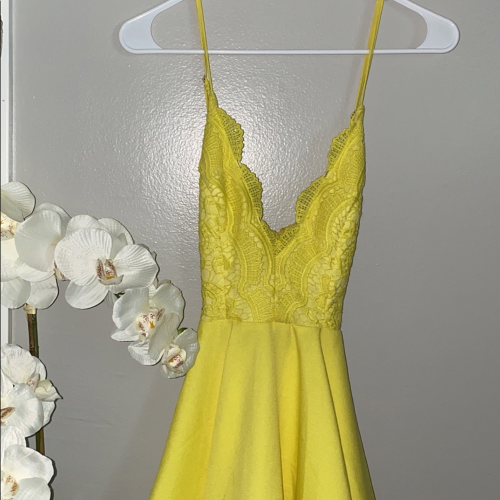 bright yellow dress